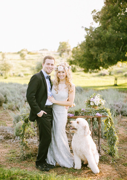 Lavender farm inspiration wedding portrait