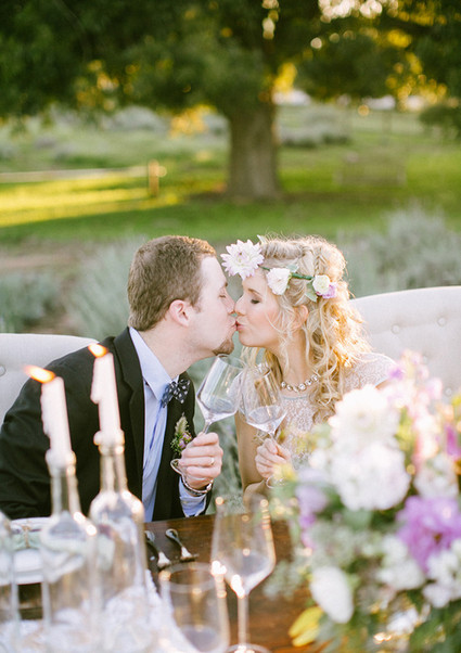 Lavender farm inspiration wedding portrait