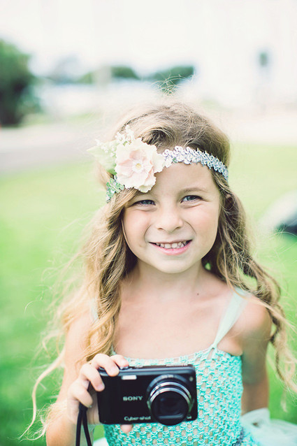 Flower girl with headpiece
