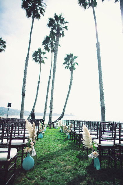 Beach wedding ceremony