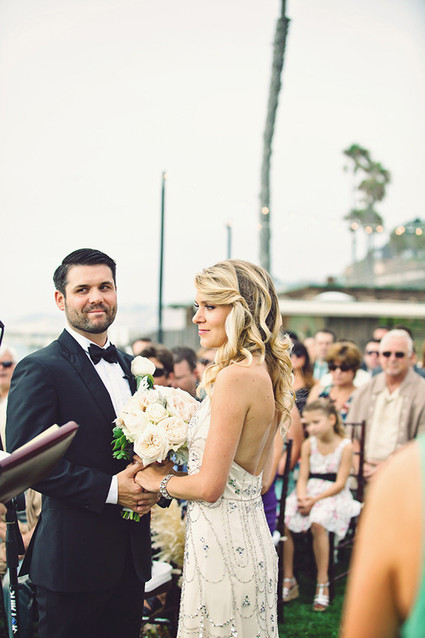 Beach wedding ceremony