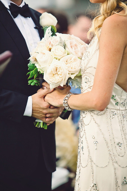 Beach wedding ceremony