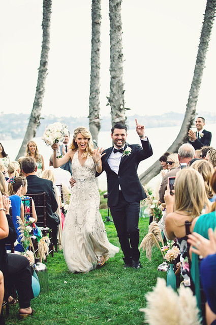Beach wedding ceremony