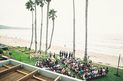 Beach wedding ceremony