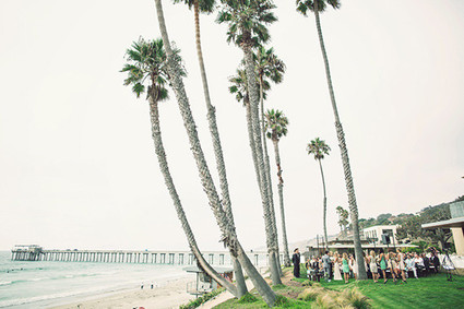 Beach wedding ceremony