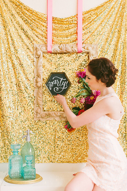 Pink, gold and aqua party inspiration Wedding Inspiration
