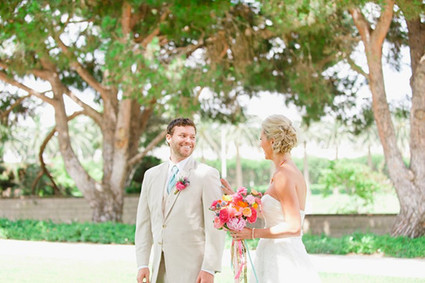 Outdoor wedding portrait