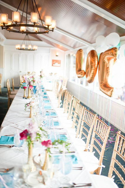80's pop themed wedding tablescape