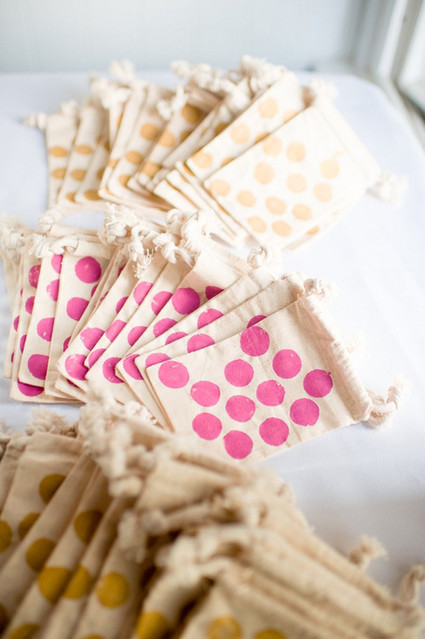 Polka dot favor bags