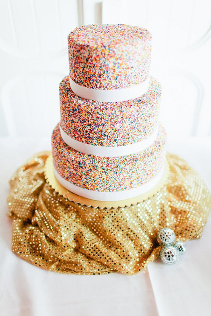 80's pop themed wedding cake