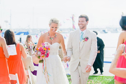 Beachside wedding ceremony