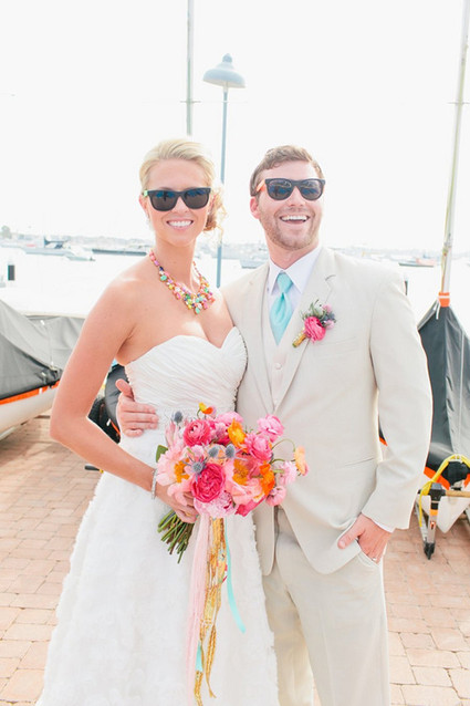 Outdoor wedding portrait