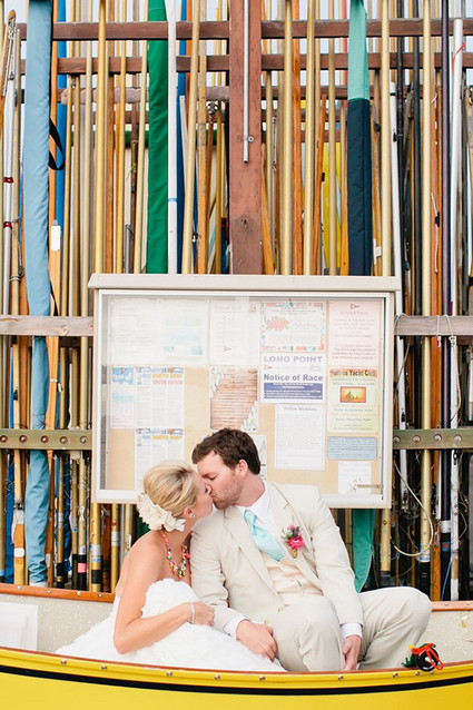 Outdoor wedding portrait