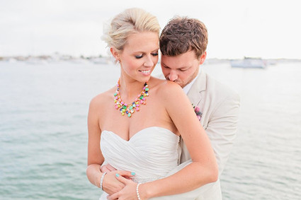 Outdoor wedding portrait