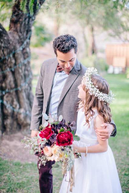 Groom with flower girl