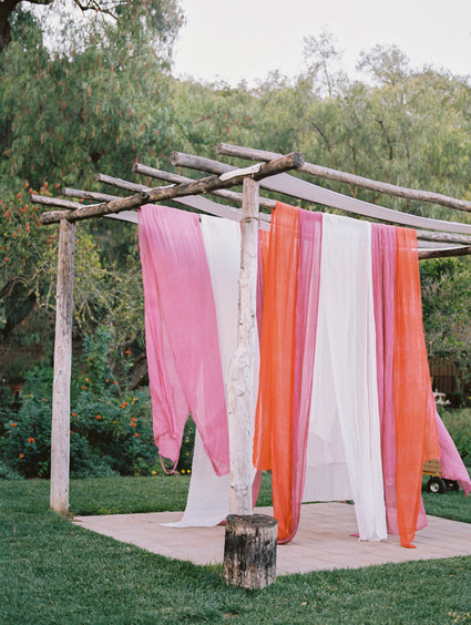 Fabric ceremony backdrop