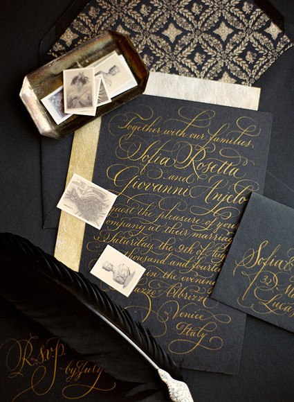 Dark, romantic wedding inspiration Wedding Inspiration