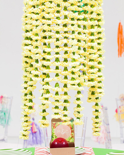 Modern, Colorful DIY Flower Wall Inspiration