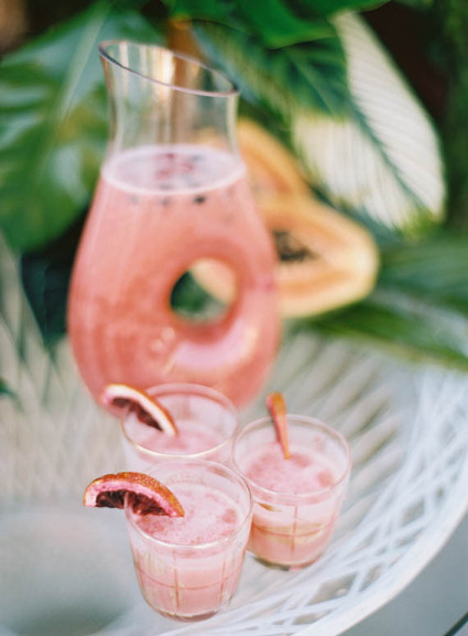 tropical wedding food and drink