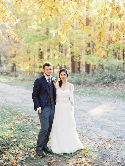 Rustic Fall Wedding Portrait