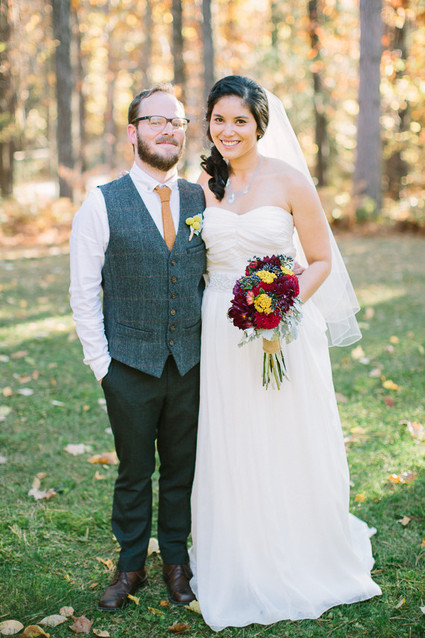 Rustic Fall Wedding Portrait
