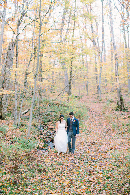 Rustic Fall Wedding Portrait