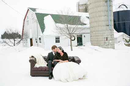 Snowy winter wedding inspiration Wedding Inspiration