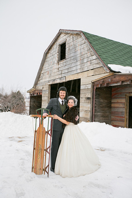 Snowy winter wedding inspiration Wedding Inspiration