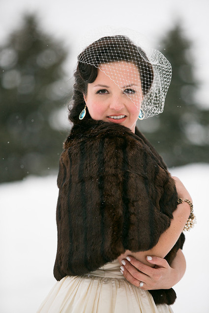 Snowy winter wedding inspiration Wedding Inspiration
