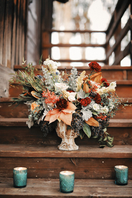 Rustic Christmas inspired florals