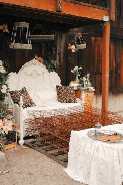 Rustic Christmas inspired lounge area