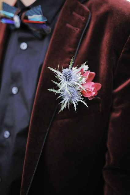 Rustic Christmas inspired boutonierre