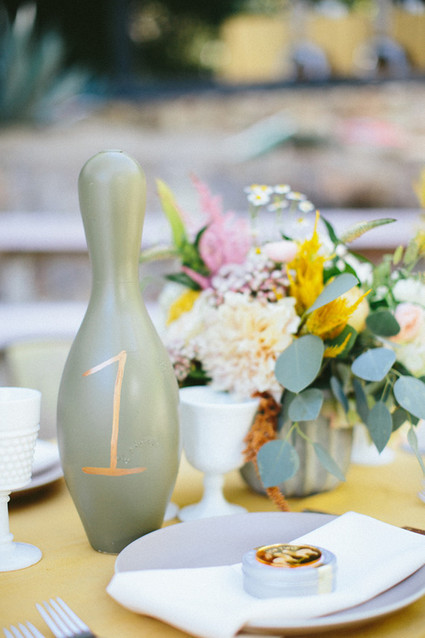 Whimsical California Wedding Table Number