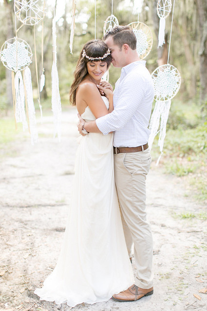 Modern Bohemian Wedding Portrait