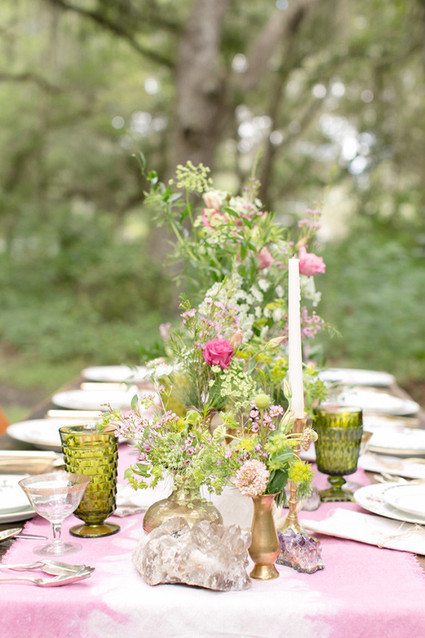 Modern Bohemian Wedding Tablescape Inspiration