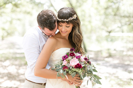 Modern Bohemian Wedding Portrait