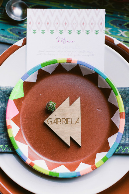 Wood escort card