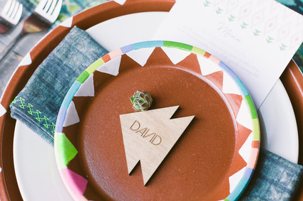 Wood escort card