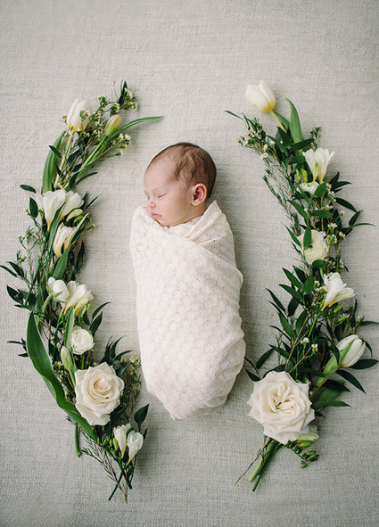 Spring Newborn Photos by Corrina Walker Photography | 100 Layer Cakelet Inspiration