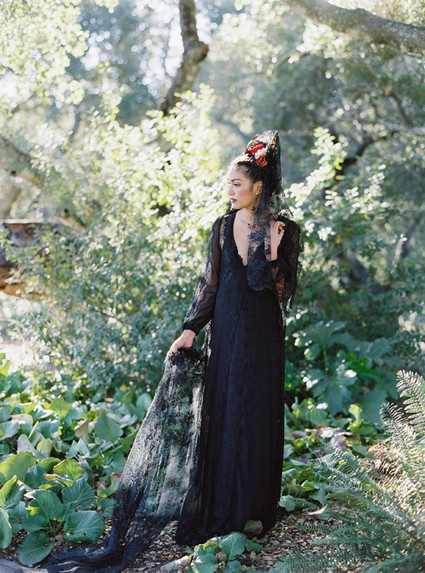 Black lace wedding dress Inspiration
