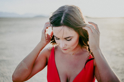 Salt flat engagement shoot
