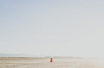 Salt flat engagement shoot