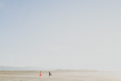 Salt flat engagement shoot