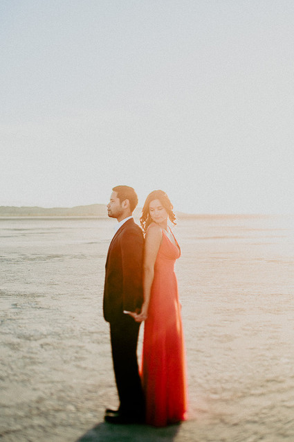 Salt flat engagement shoot