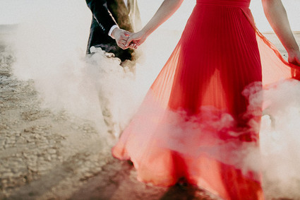 Smoke bomb engagement shoot