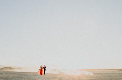 Salt flat engagement shoot