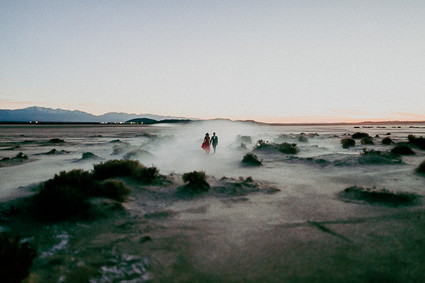 Salt flat engagement shoot