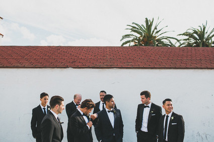 Groomsmen in tux