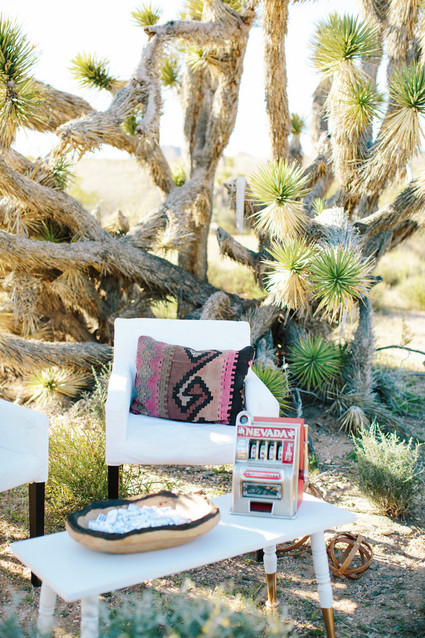 Mid-century modern wedding decor