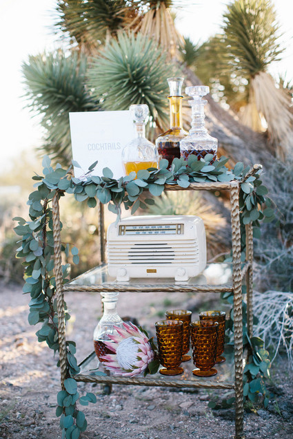 Mid-Century modern bar cart